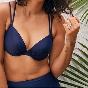 Aerie Brooke Push Up Underwire Bikini Swim Top Size 36C